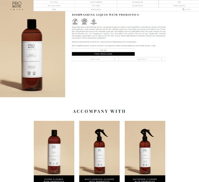 Probiotic-craft.com website screenshot single product page